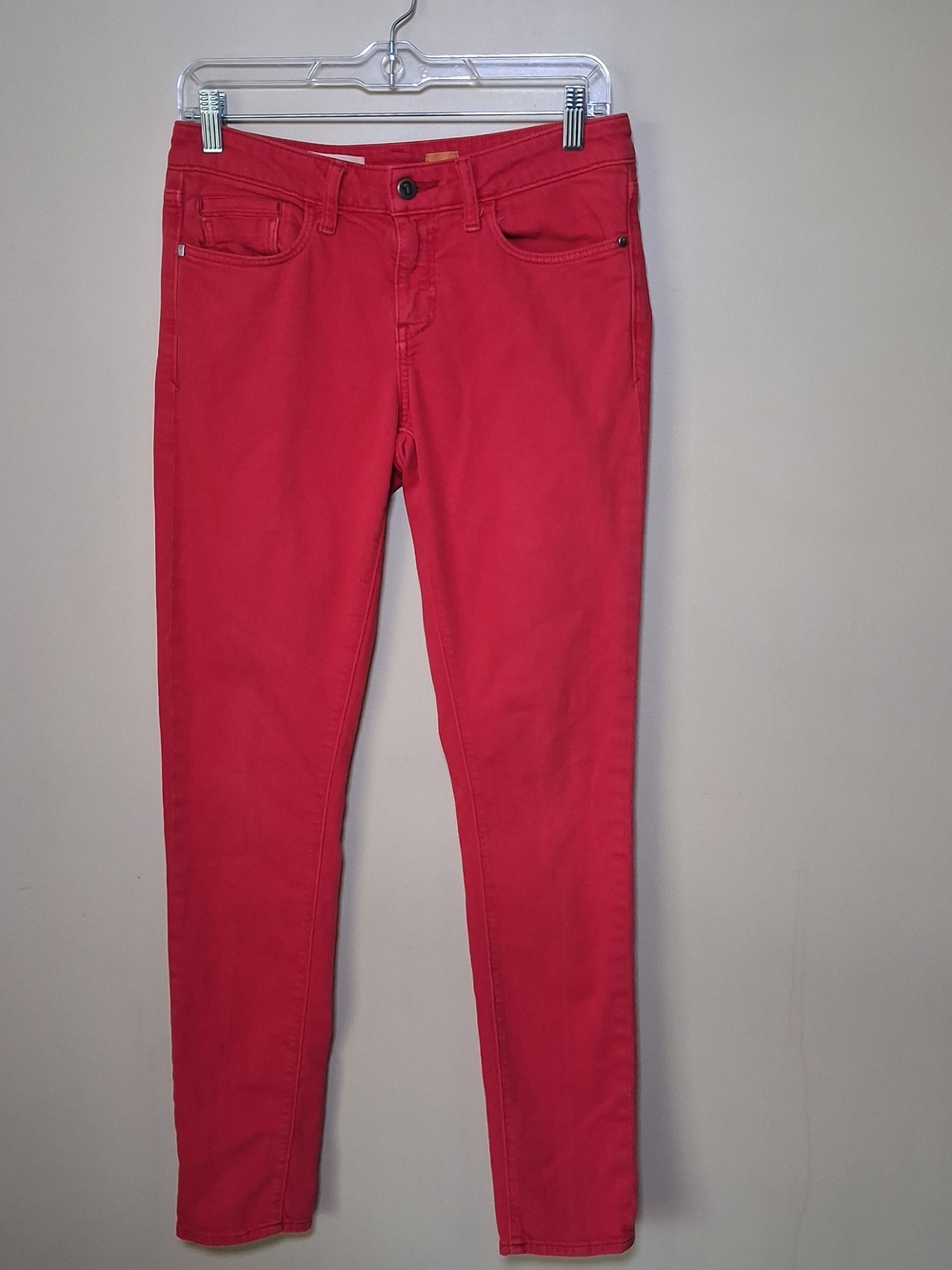 Anthropologie Pilcro and the Letterpress Stet Fit Skinny Red Jeans; Sz. 27